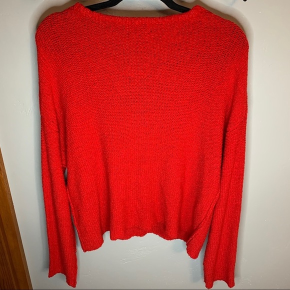 Line The Label Deep V Slouchy Loose Knit Sweater - Picture 3 of 6